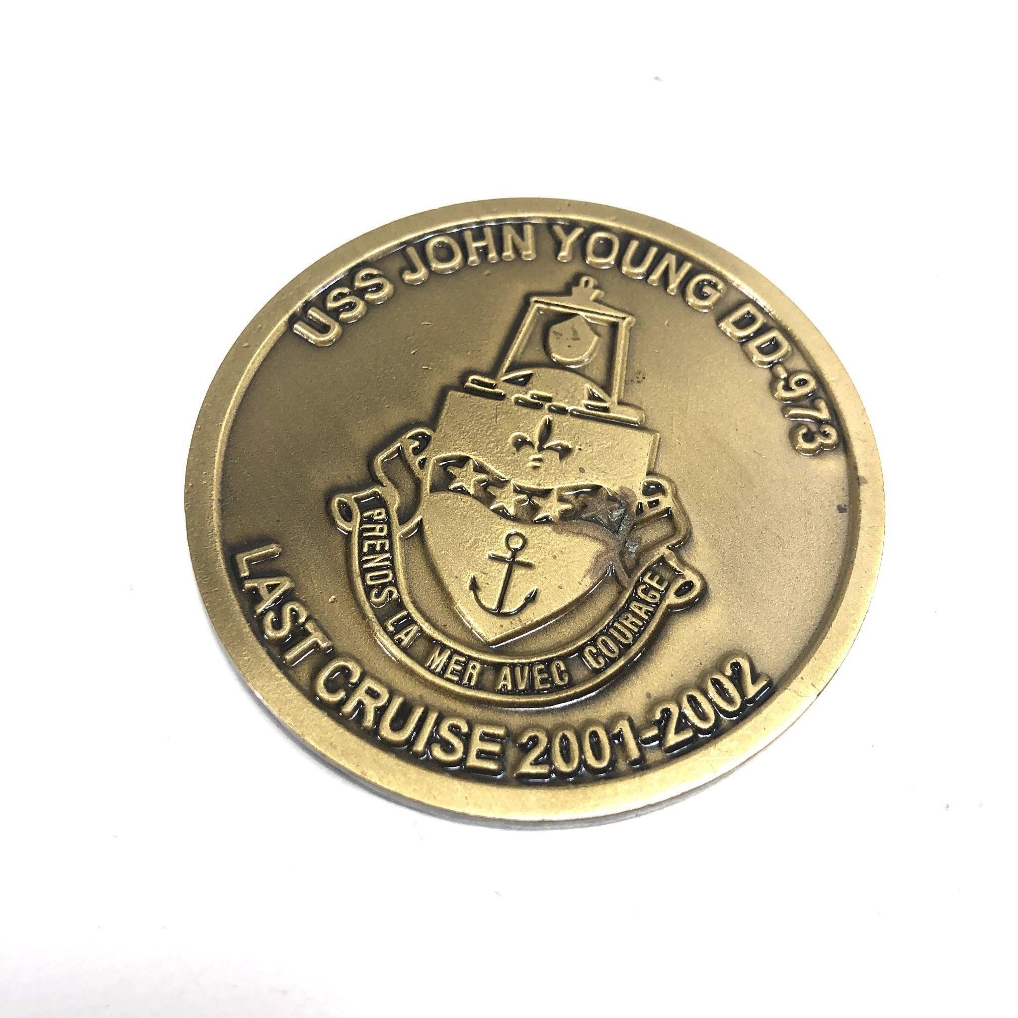 USS John Young DD-973 Last Cruise Challenge Coin