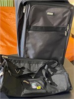 Large suitcase and carry-on bag
