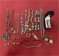 Jewelry Costume Lot: Turquoise Style, one