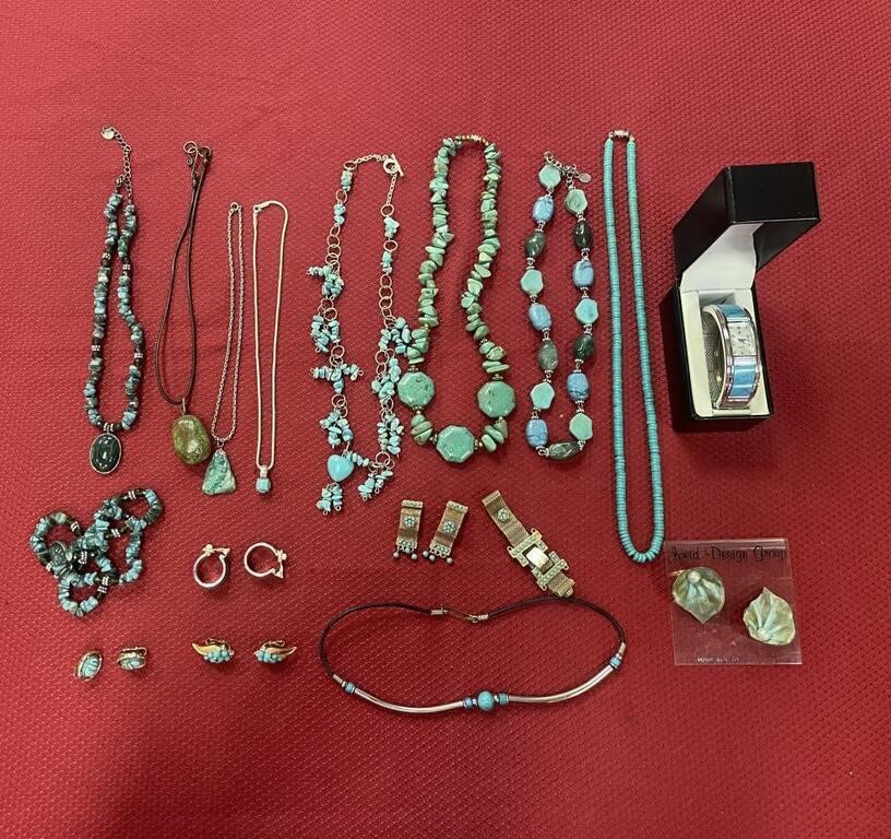 Jewelry Costume Lot: Turquoise Style, one