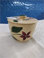 Vintage Watt Pottery Star Flower Bowl With Lid