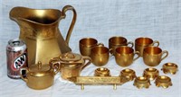 Stouffer's Gold Encrusted Pitcher, Cups ++