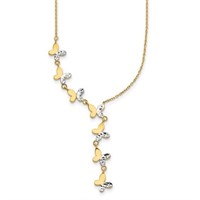 14K Rhodium-plated Butterfly Necklace