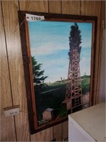 PAINTING ON BOARD BIG MOSES OIL FIELD