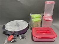 Electric Skillet and Storage Containers