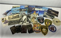 WWll Airplane Postcards Police Patches Tintype