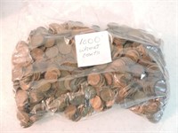 Bag of 1000 Lincoln wheat cents