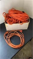 Box lot of extension cords. 5 total.