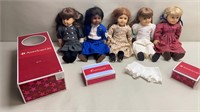 5pc American Girl Dolls w/Kit Kittredge Empty Box