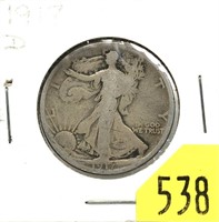 1917-D Walking Liberty half dollar