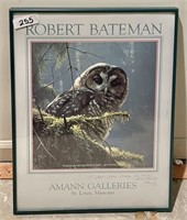Signed Robert Bateman owl print