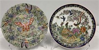 Chinese Porcelain Bird Plate and Butterfly Plate