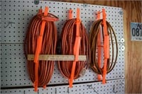 Three Orange Extension Cords
