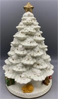 2004 Avon Porcelain Fiber Optic Christmas Tree