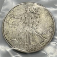 1939 S Walking Liberty Half Dollar - 90% Silver
