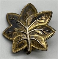 WWII Shold-R-Form Sterling Silver Major Pin Rank