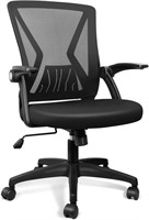 Mid Back Mesh Office Chair Swivel Black