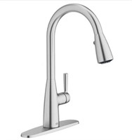 Single-Handle Kitchen Faucet in Stainless Steel