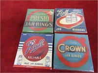 (4)NOS Canning Jar rubbers/rings.