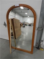 Framed wall mirror; 27"x45"
