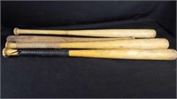 4 Vintage Wooden Ball Bats