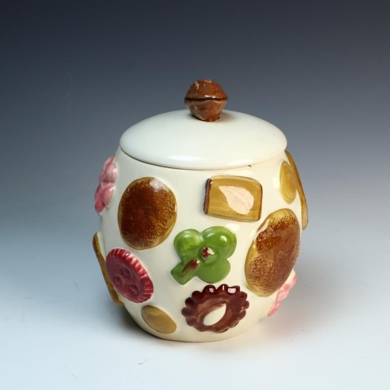 Vintage fruit motif cookie jar 50â€™s