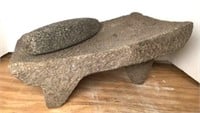 Stone Mortar & Pestle for Grain Grinding