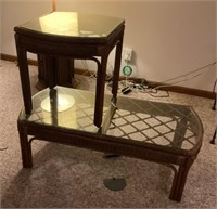 Rattan coffee tableand end table
