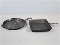 2x The Bid Cast Iron Skillets