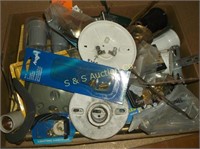 Flat of misc. electrical supplies