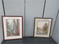 2 FRAMED WATERCOLOURS SIGNED A.C. VAN