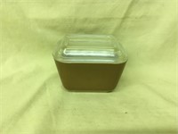 Pyrex LIGHT BROWN Refrigerator Dish with Lid 501-B