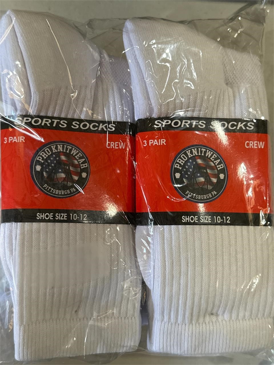 Sports Socks 12 Pair White Size 10-12