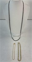 14 KT GOLD NECKLACES & (2) BRACELETS