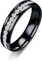 Gold-pl .72ct White Sapphire Eternity Ring