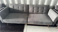 ADJUSTABLE GREY FUTON SOFA