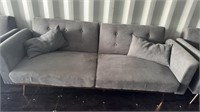 ADJUSTABLE GREY FUTON SOFA