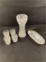 Cut Crystal Glass Lot