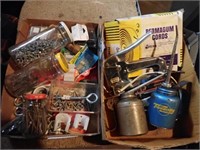 (2) Oil Cans,  Staples & Staple Gun, Permagum