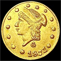 1871 Round California Gold Quarter CLOSELY