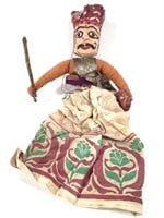 Traditional Indian Hanging Puppet Man w Mustache
