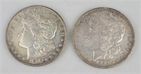 1878 & 1886 90% Silver Morgan Dollars.