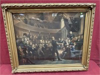 Henry Clay Steel Cut Lithograph of Senate Floor