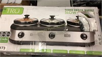 Tru Three Crock Buffet Slow Cooker 1 1/2 Quarts