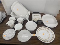 Vintage Corning dishes and cookware