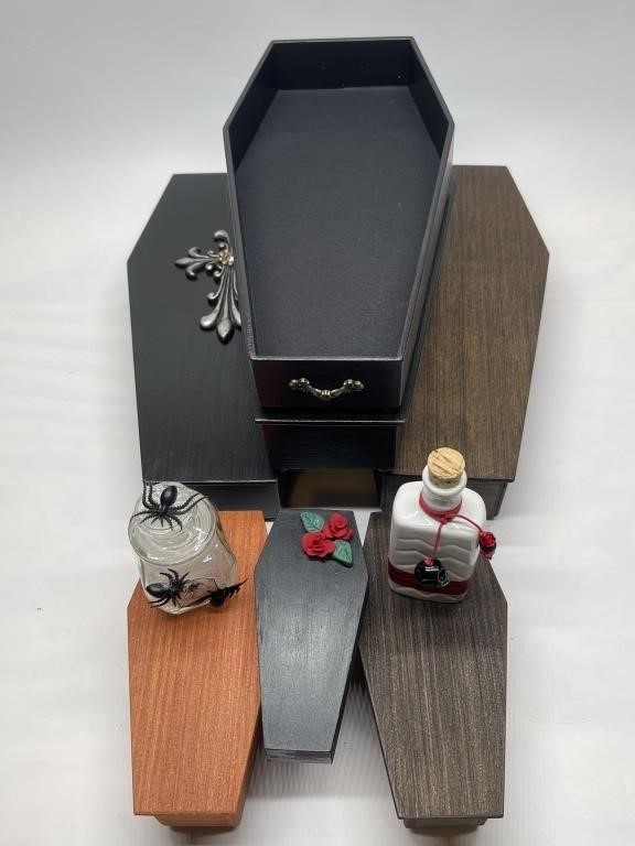 Decorative Hand Made Wooden Coffins Trinket