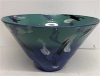 Art glass bowl signed COHAN