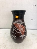 Painted Terra Cotta Vase