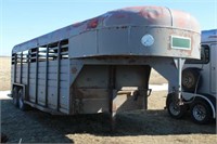 1982 Kiefer 7' x 20' GN Stock Trailer #