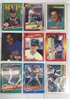 Lot of 9 baseball cards